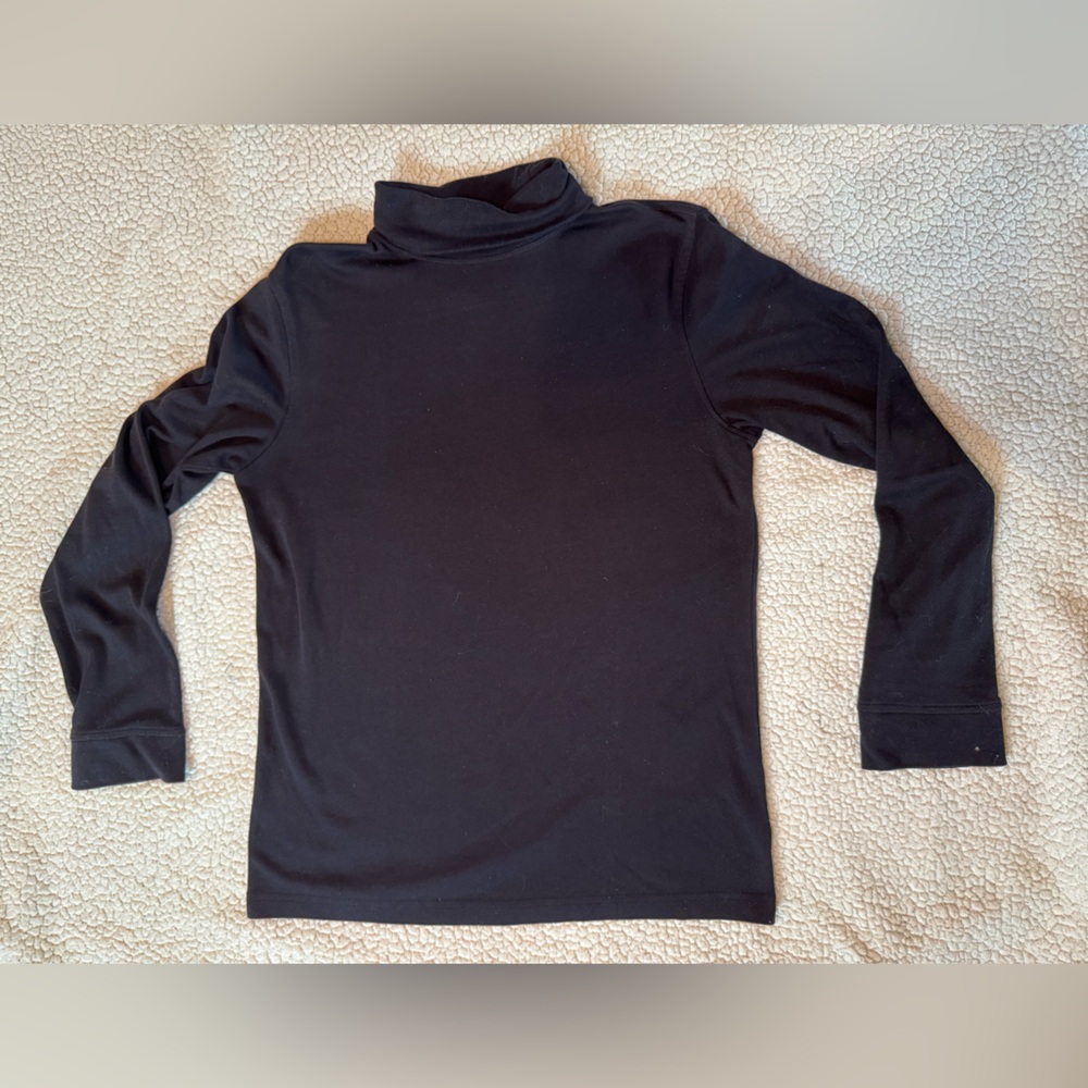 Black Turtleneck Long Sleeve Top